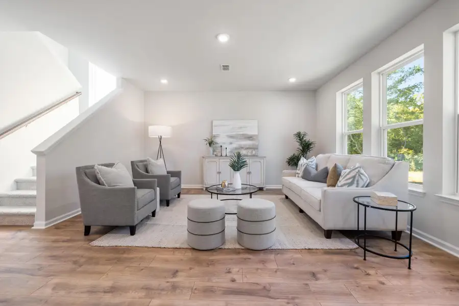 Furnished interior in a model home at The Oaks in Goose Creek (Image 11).