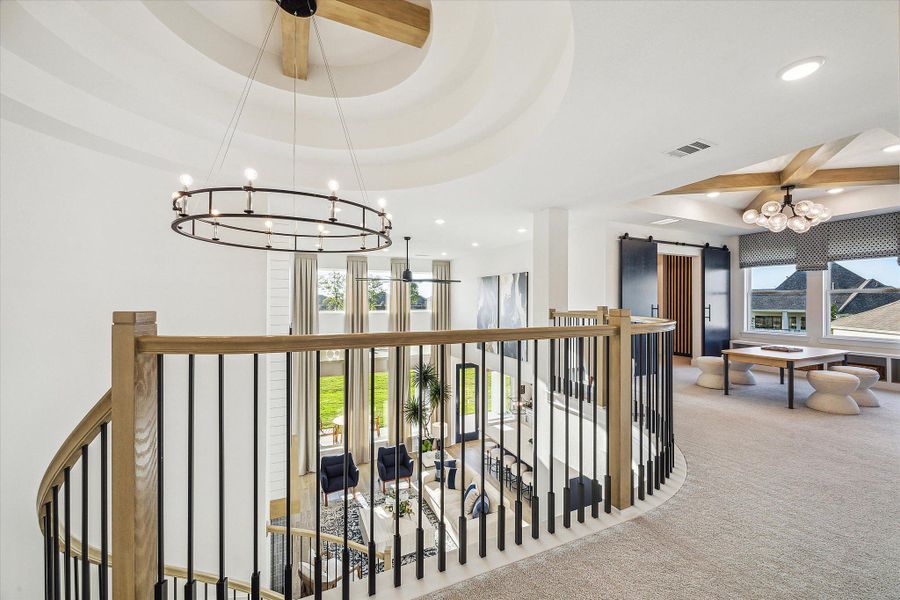 Furnished interior in a model home at Meridiana - 50' in Manvel (Image 19). Furnished interior in a model home at Meridiana - 50' in Manvel (Image 19).