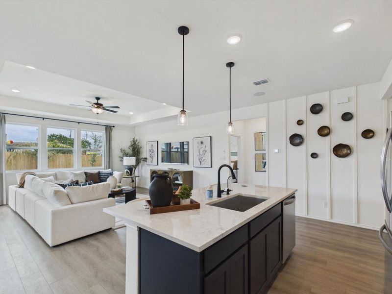Furnished interior in a model home at Rayburn Valley in San Antonio (Image 8). Furnished interior in a model home at Rayburn Valley in San Antonio (Image 8).