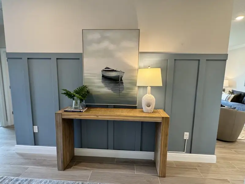 Furnished interior in a model home at Huntington Park in Titusville (Image 3). Furnished interior in a model home at Huntington Park in Titusville (Image 3).