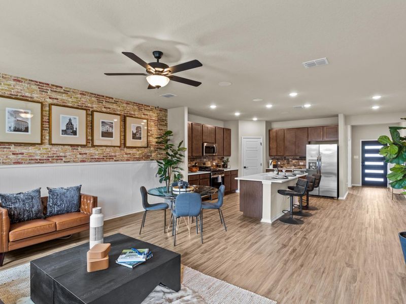 Furnished interior in a model home at Bricewood in San Antonio (Image 6).
