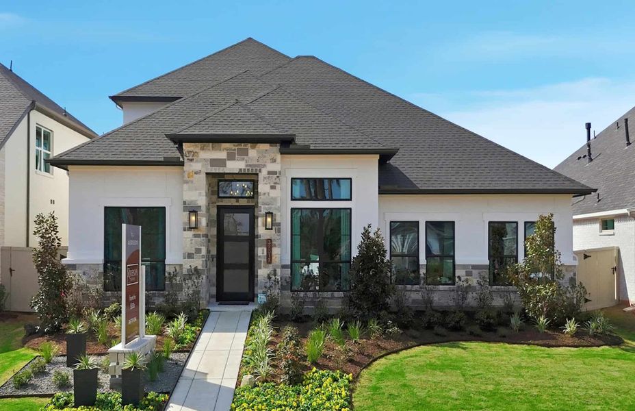 Front exterior of a home in the Audubon 60′ community, located in Magnolia, TX (Image 4).