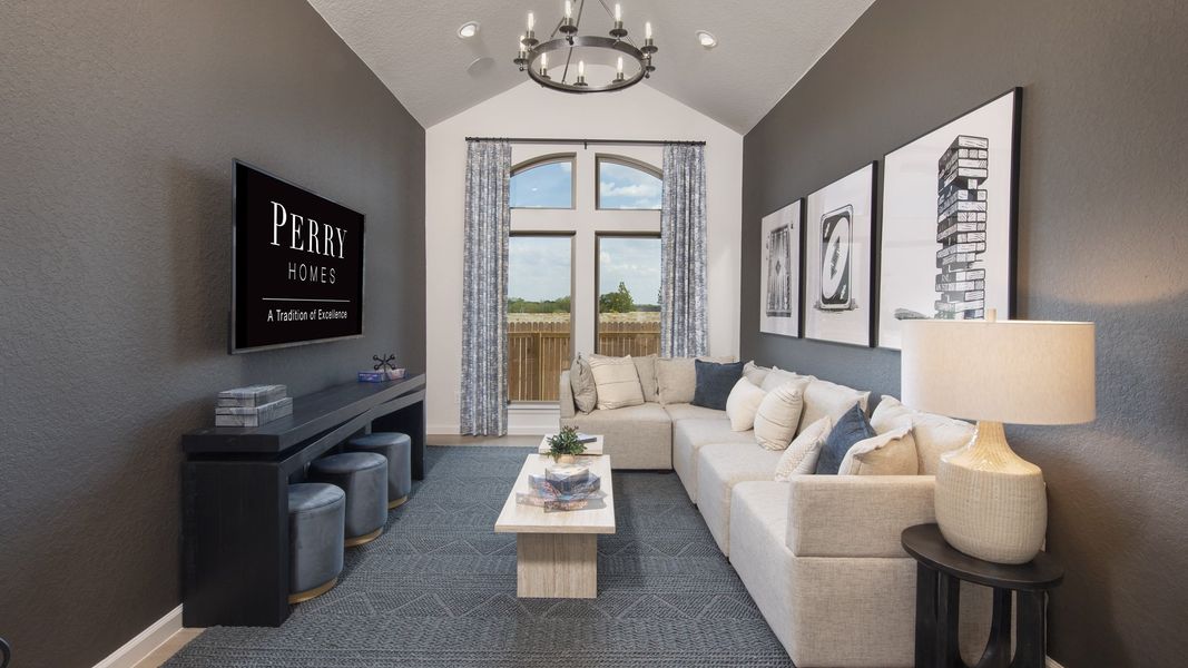 Furnished interior in a model home at Haby Hill 50' in San Antonio (Image 10). Furnished interior in a model home at Haby Hill 50' in San Antonio (Image 10).