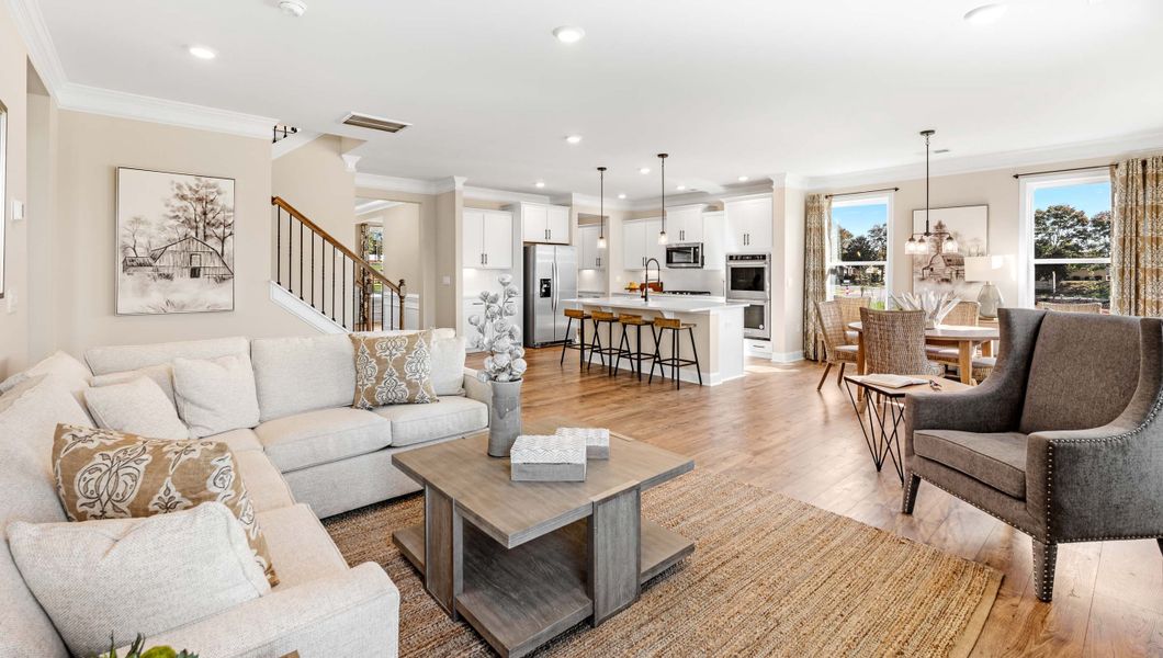 Furnished interior in a model home at Adams Glen in Greenville (Image 18).