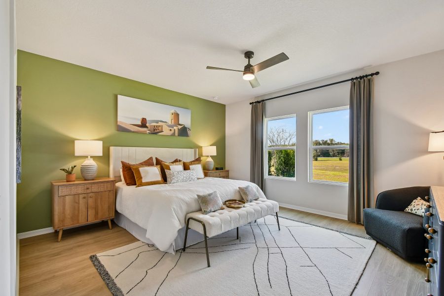 Furnished interior in a model home at Oakfield at Mount Dora Cottage Series in Mount Dora (Image 23).