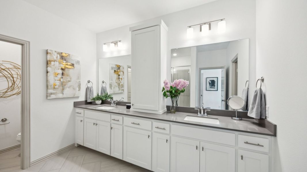 Furnished interior in a model home at City Point in North Richland Hills (Image 22).