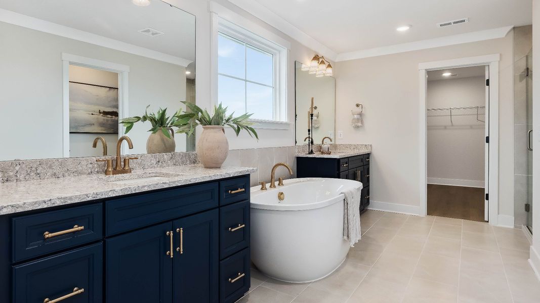 Furnished interior in a model home at Jasper Landing in Four Oaks (Image 48).