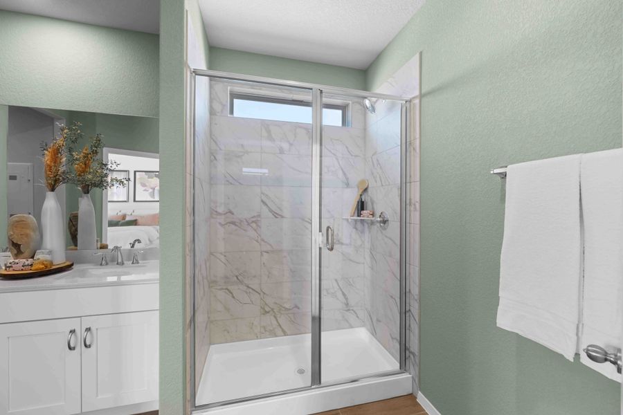 Furnished interior in a model home at Cascade in Liberty Hill (Image 23).