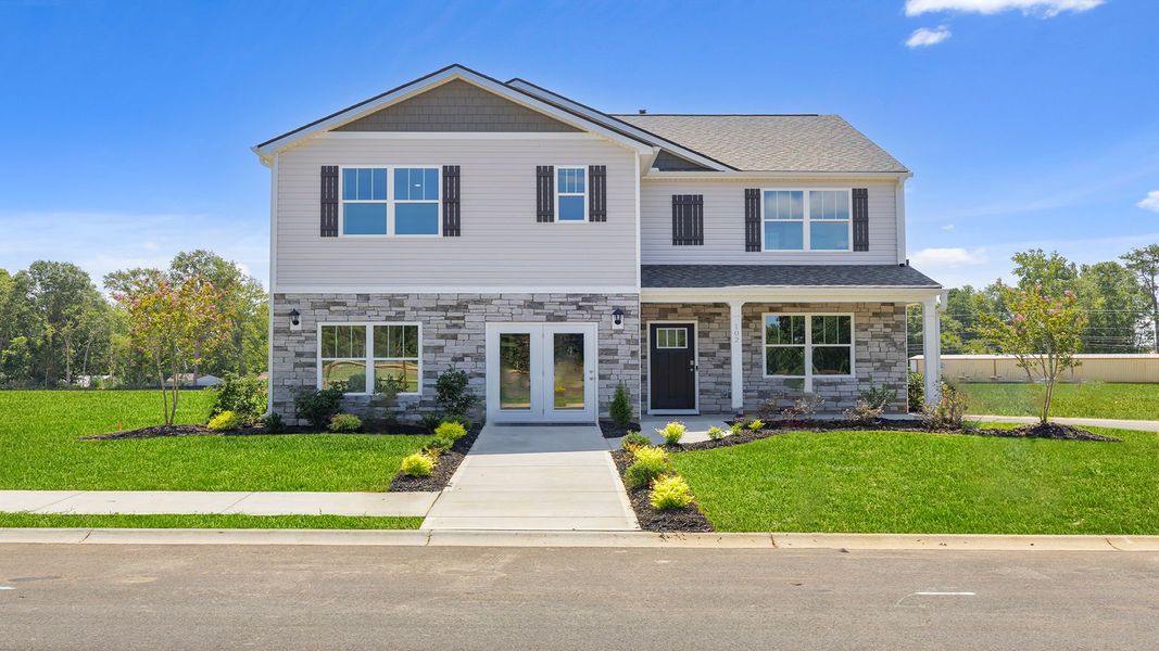 Front exterior of a home in the Waverly Station community, located in Greenwood, SC (Image 1). Front exterior of a home in the Waverly Station community, located in Greenwood, SC (Image 1).