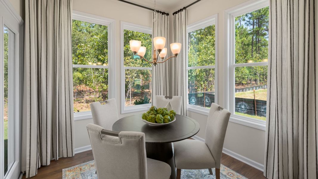 Furnished interior in a model home at South Pinehurst Cottages in Pinehurst (Image 31). Furnished interior in a model home at South Pinehurst Cottages in Pinehurst (Image 31).