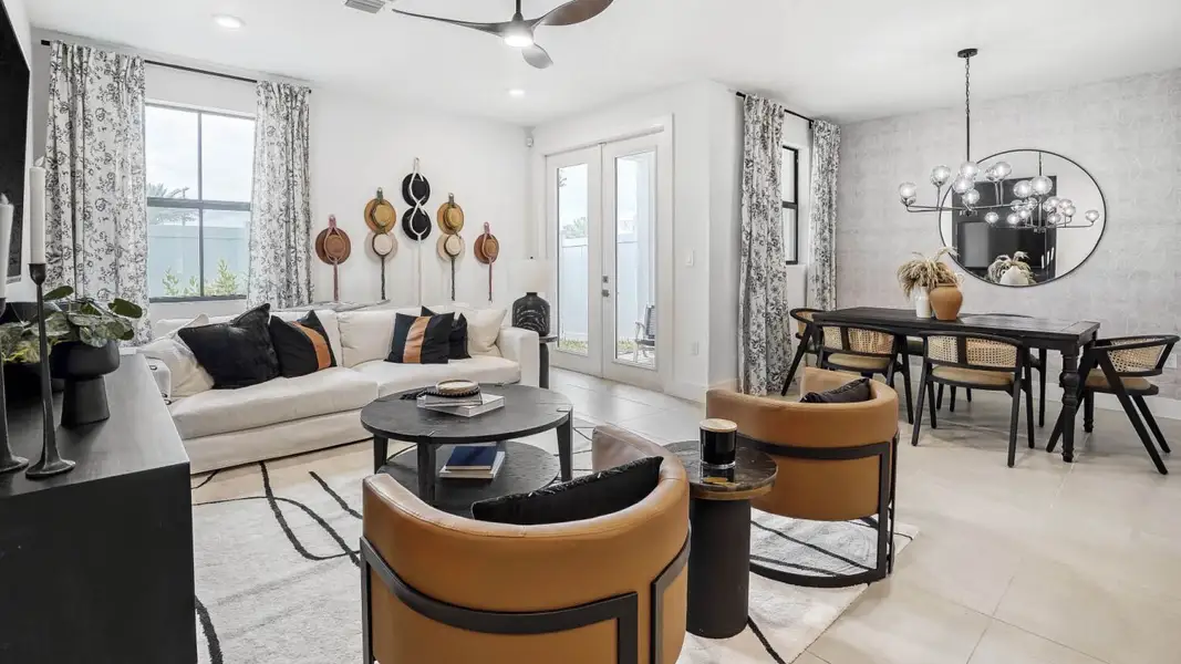 Furnished interior in a model home at Vineyards in Davie (Image 3).