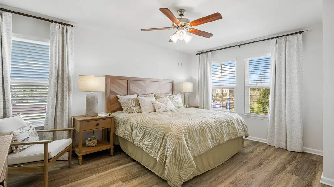 Furnished interior in a model home at Jake's Landing in Lynn Haven (Image 14). Furnished interior in a model home at Jake's Landing in Lynn Haven (Image 14).