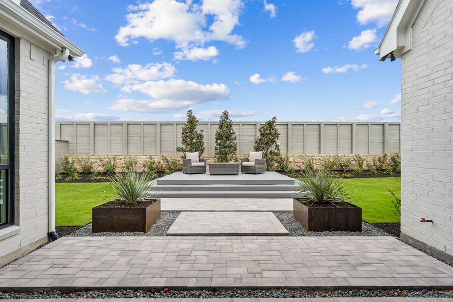 Resort-Style Backyard with Custom Patio Resort-Style Backyard with Custom Patio