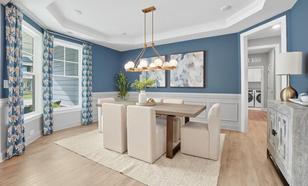 Furnished interior in a model home at Carrington in Stanley (Image 45).