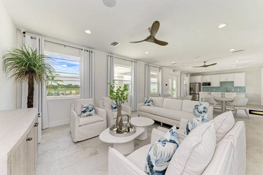 Furnished interior in a model home at The Laurels in Parrish (Image 161).