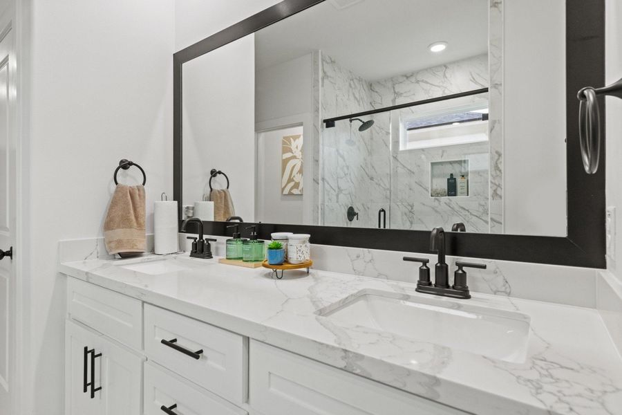 Furnished interior in a model home at Monte Cielo in Weslaco (Image 39).