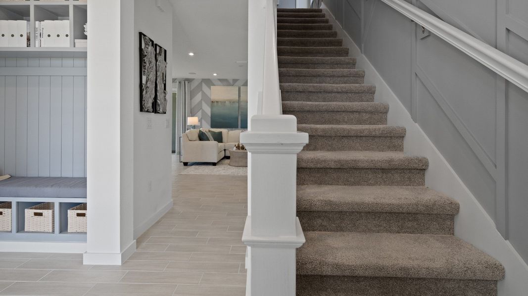 Stair cast at the entry way