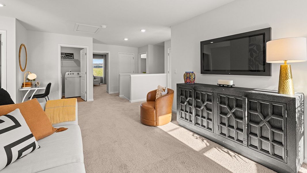 Furnished interior in a model home at Hamptons at Riverwood South in Dallas (Image 22).