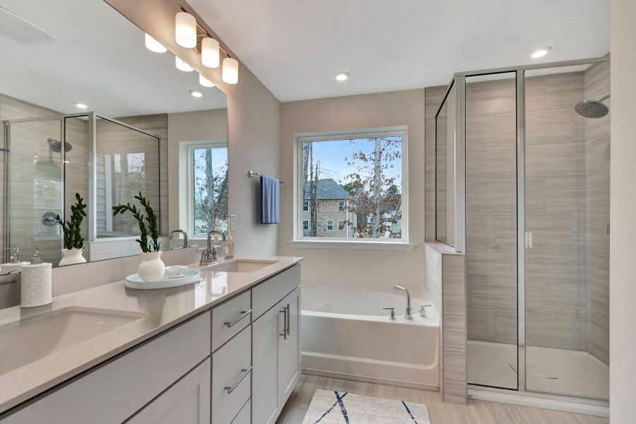 Furnished interior in a model home at Carpenters Pointe in Cary (Image 8).