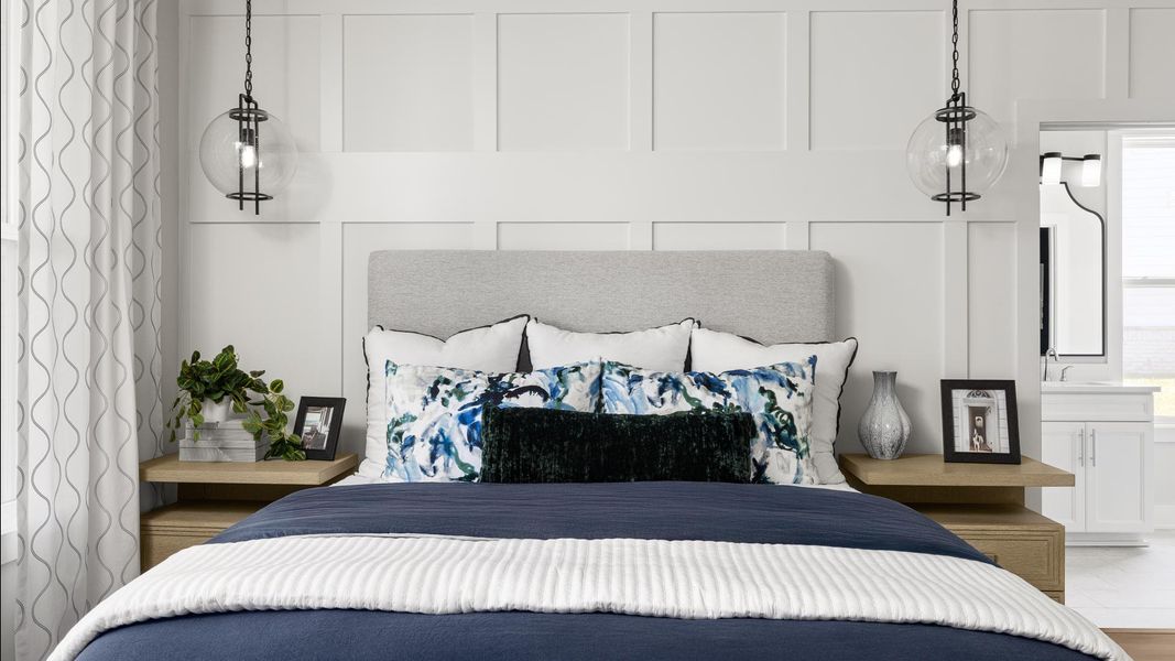 Lavish primary bedrooms feature large walk-in closets and spa-like baths Lavish primary bedrooms feature large walk-in closets and spa-like baths