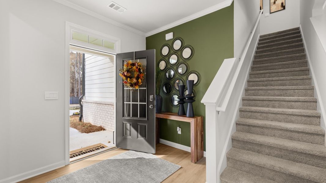 Furnished interior in a model home at Creekview in Atlanta (Image 8).