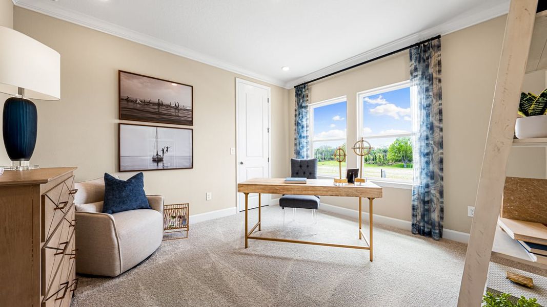 Furnished interior in a model home at Victoria Lakes in Odessa (Image 24). Furnished interior in a model home at Victoria Lakes in Odessa (Image 24).