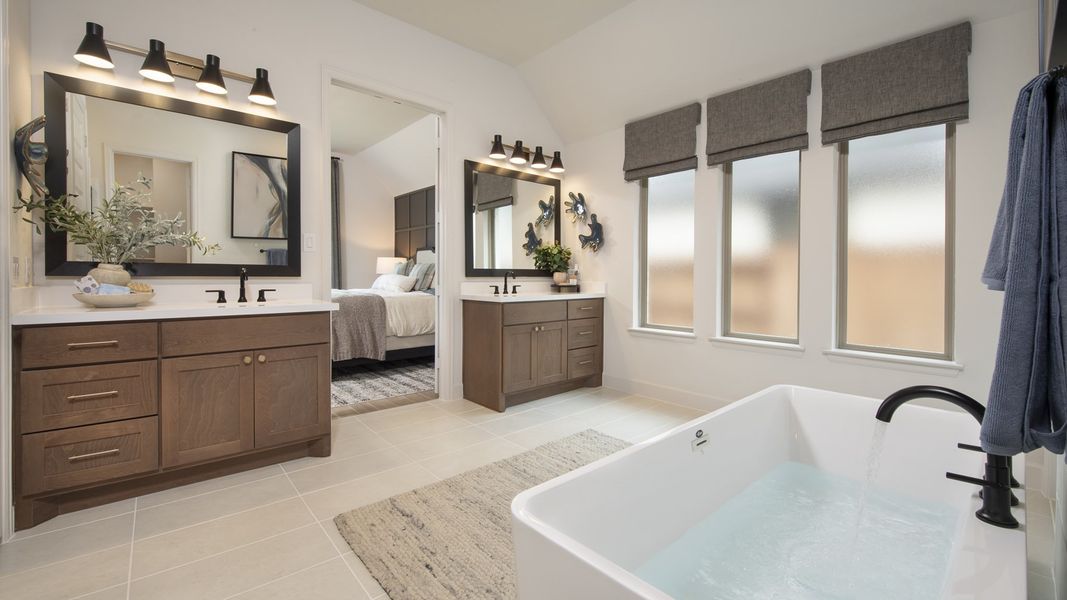 Furnished interior in a model home at Woodhavyn 50' in Magnolia (Image 11). Furnished interior in a model home at Woodhavyn 50' in Magnolia (Image 11).