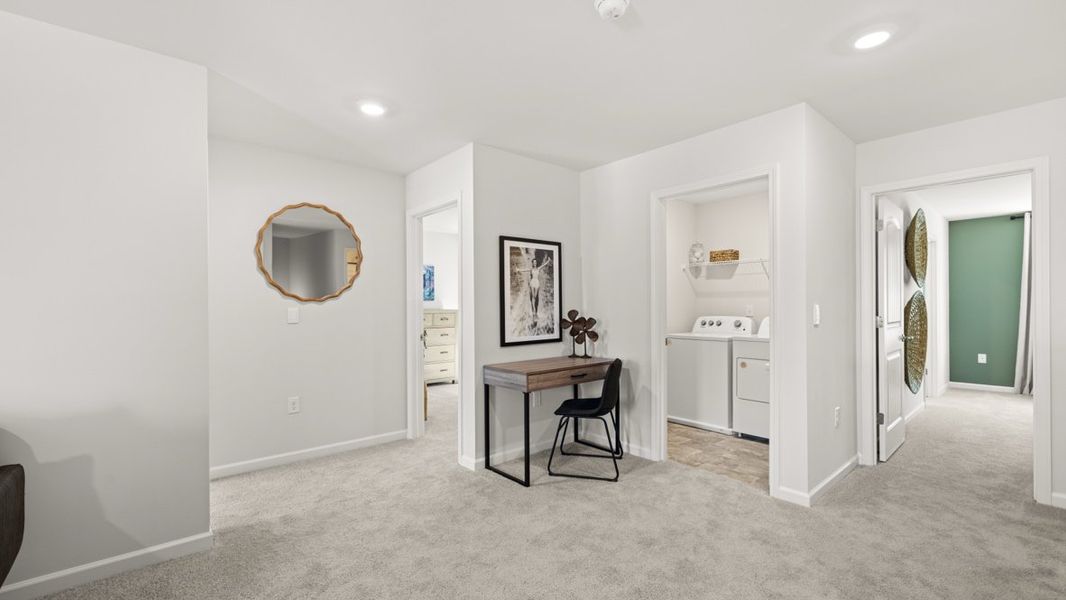 Furnished interior in a model home at Falcon Landing in Gainesville (Image 48).