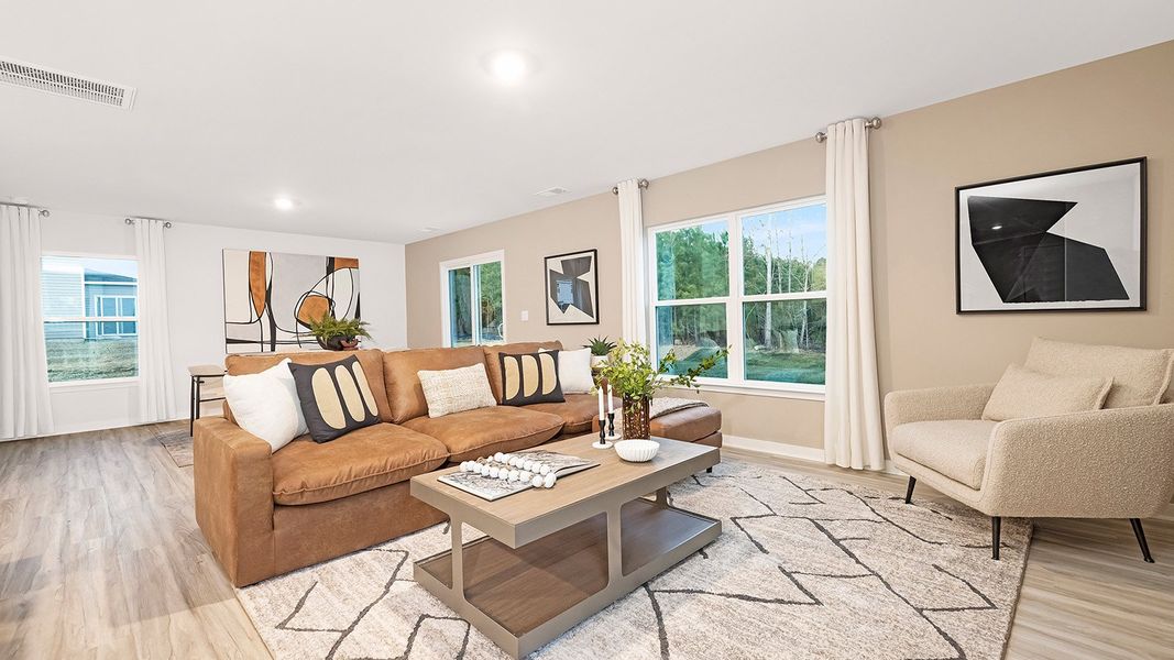 Furnished interior in a model home at Woodhaven at Chester in Chester (Image 8). Furnished interior in a model home at Woodhaven at Chester in Chester (Image 8).