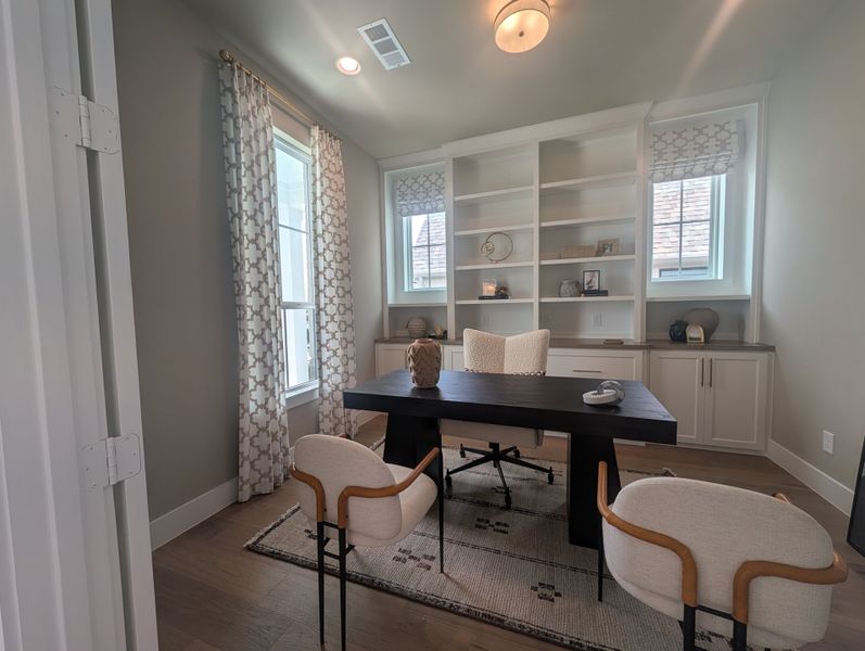 Furnished interior in a model home at Ramble 60s in Celina (Image 4).