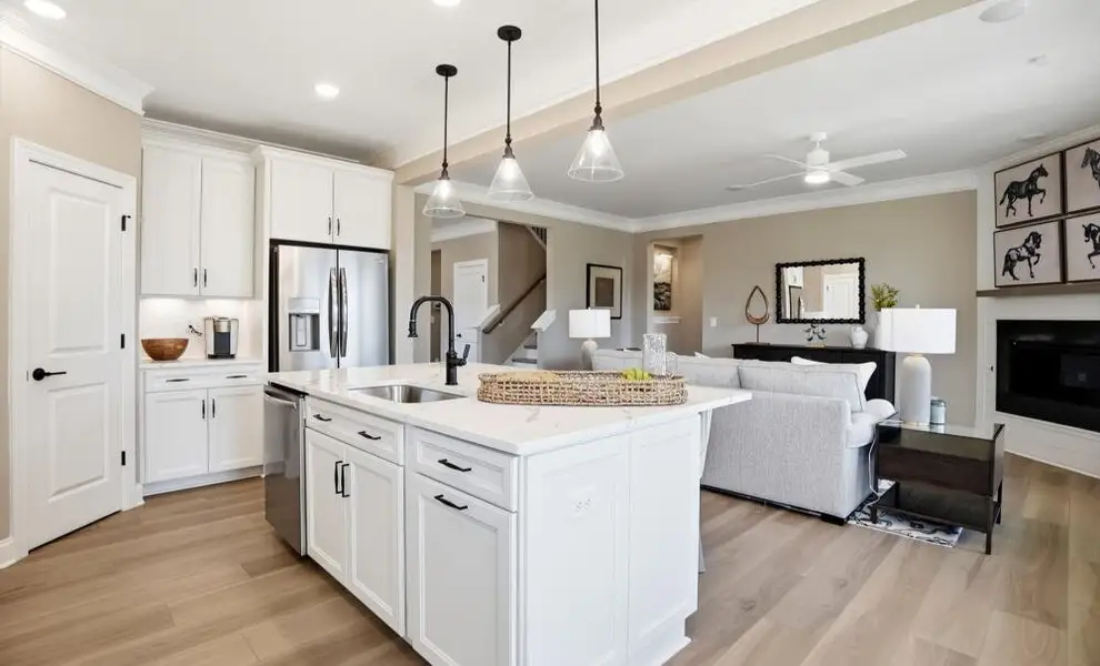 Furnished interior in a model home at Founders Landing | 55+ Community in Gastonia (Image 6).