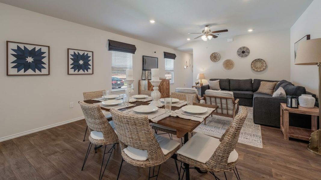 Furnished interior in a model home at August Trails in Needville (Image 8). Furnished interior in a model home at August Trails in Needville (Image 8).