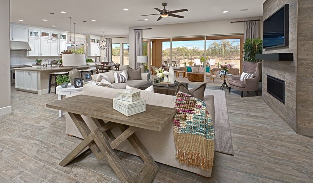 Furnished interior in a model home at Saguaro Reserve III in Marana (Image 24).