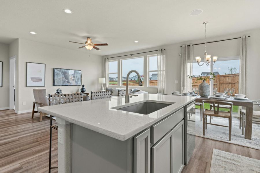 Furnished interior in a model home at Hidden Valley – Clover Collection in Severance (Image 24).