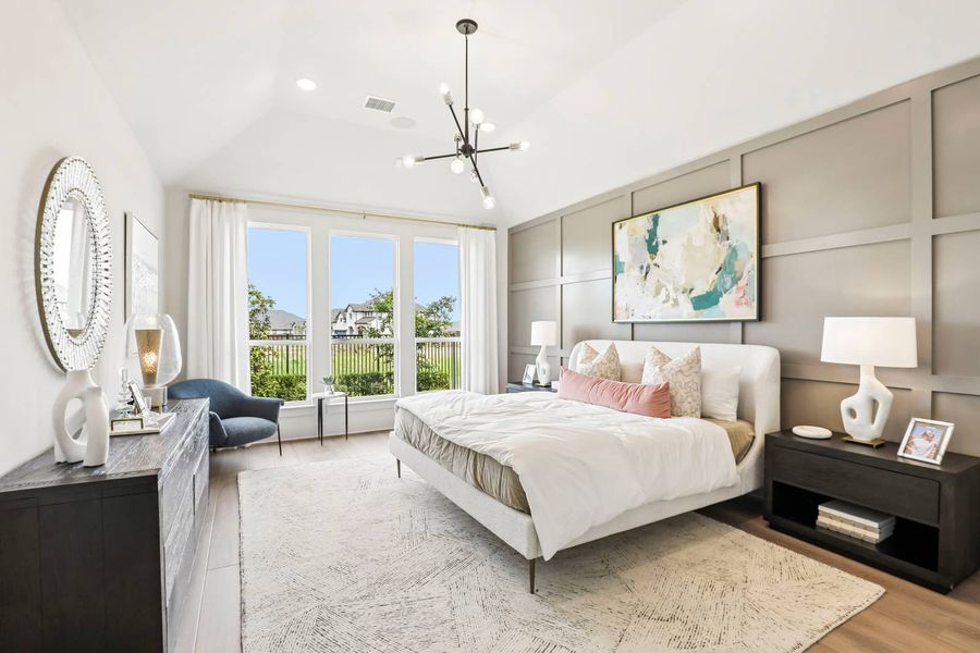 Furnished interior in a model home at Oaks of North Grove in Waxahachie (Image 6).
