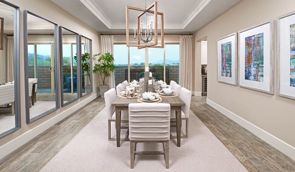 Furnished interior in a model home at Saguaro Reserve III in Marana (Image 34).