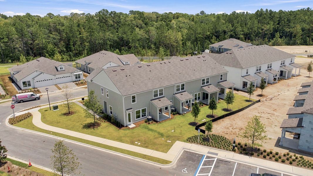 Aerial view of the Westerly Park at Wildlight – Overlook Collection community in Yulee, FL, showing layout and nearby surroundings (Image 8). Aerial view of the Westerly Park at Wildlight – Overlook Collection community in Yulee, FL, showing layout and nearby surroundings (Image 8).