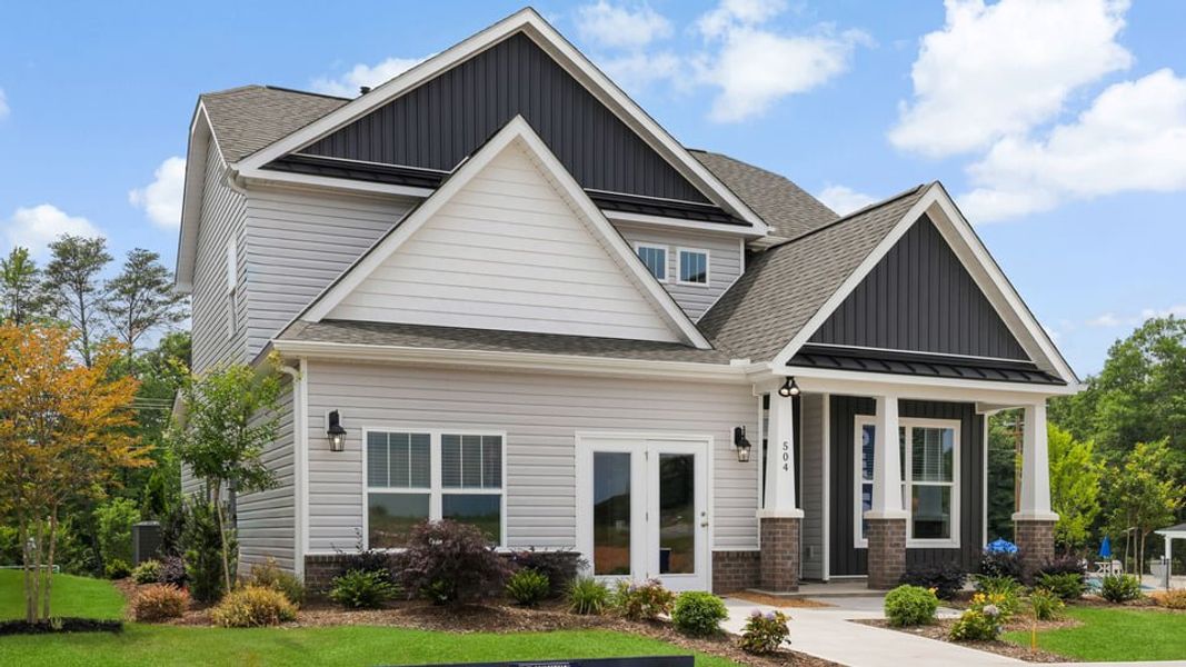 Front exterior of a home in the Sherwood Gardens community, located in Landrum, SC (Image 5).