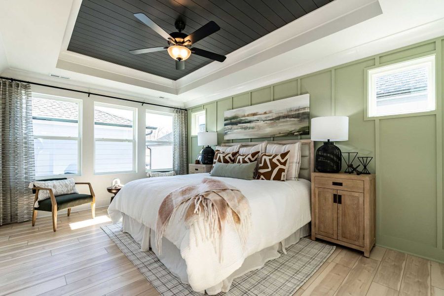 Furnished interior in a model home at NoVi Chatham Park - The Garden Collection in Pittsboro (Image 7).