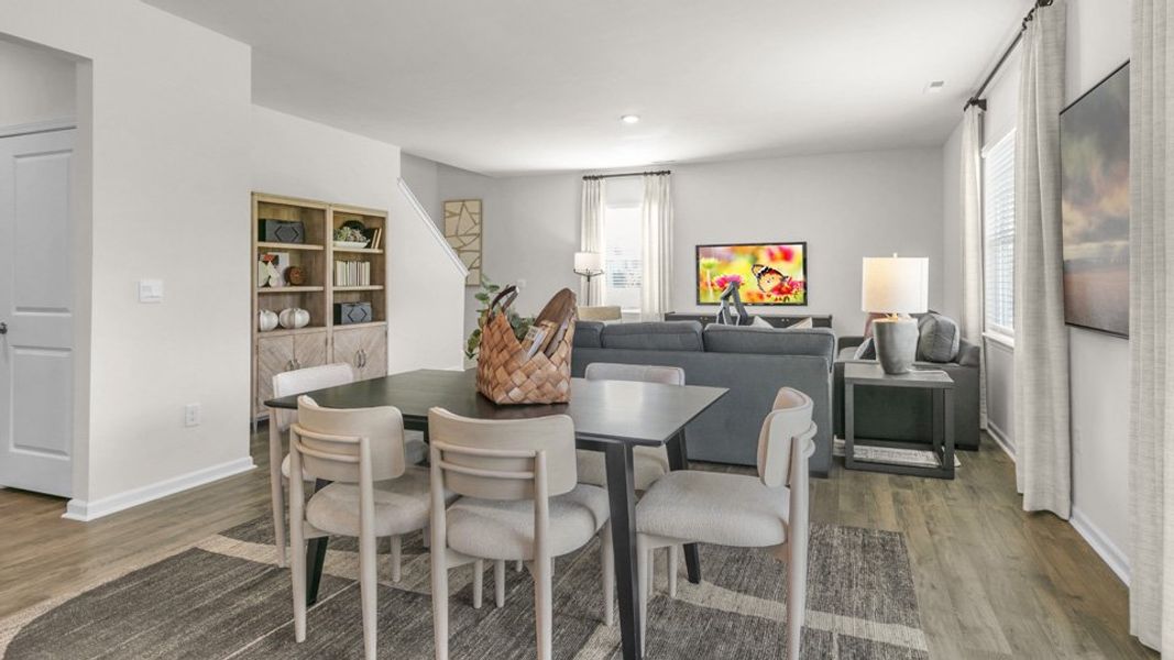 Furnished interior in a model home at Westerly in Lillington (Image 34).