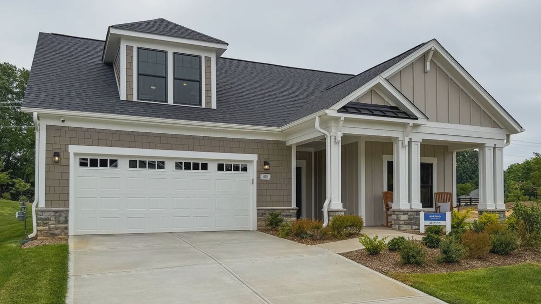 Front exterior of a home in the The Courtyards at Hodges Farm community, located in Charlotte, NC (Image 2).