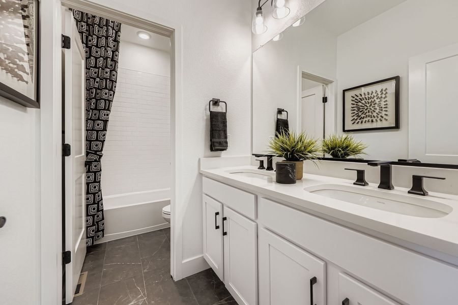 Furnished interior in a model home at Uplands in Westminster (Image 13).