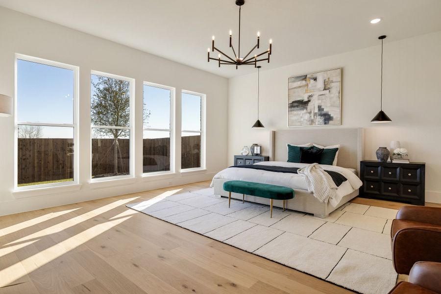 Furnished interior in a model home at The Grove in North Richland Hills (Image 19).