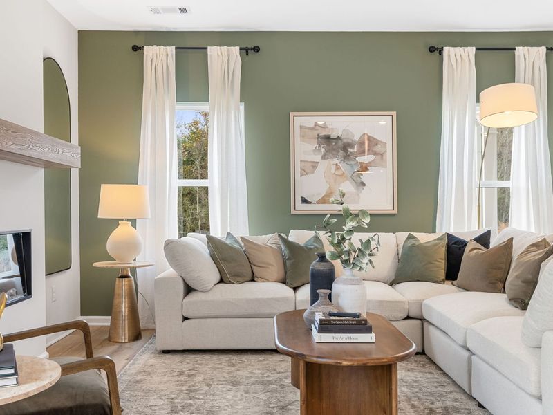 Furnished interior in a model home at Cedar Farms in Winder (Image 8).