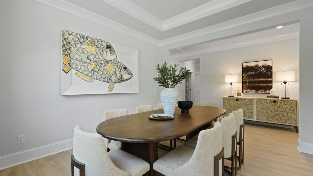 Furnished interior in a model home at Berkeley Bay in Ridgeville (Image 29).