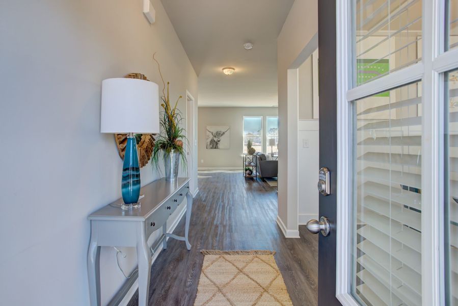 Furnished interior in a model home at Legends at Old Monroe in Monroe (Image 16).