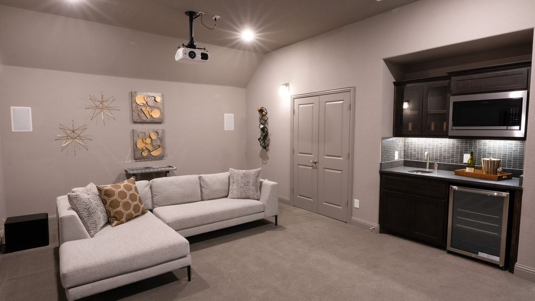 Furnished interior in a model home at La Frontera in Fort Worth (Image 9).