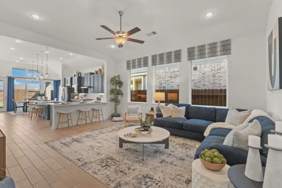 Furnished interior in a model home at Brookewater 60's in Rosenberg (Image 7).