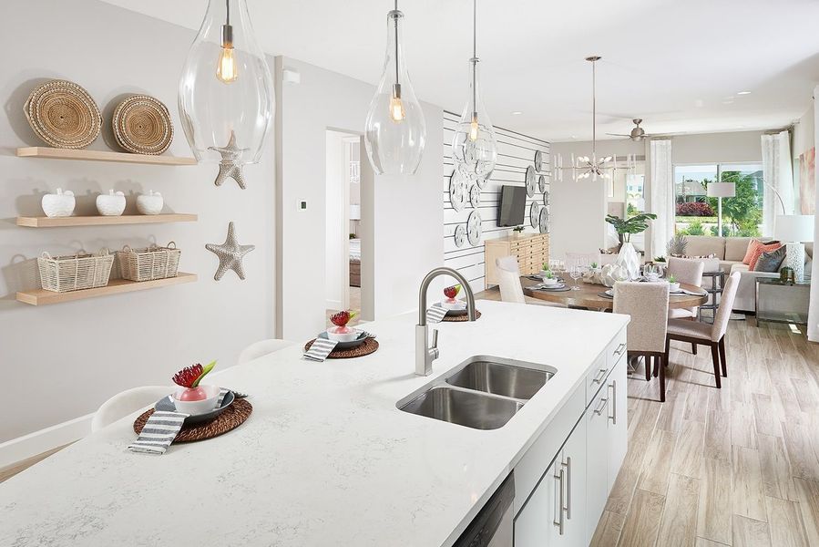 Furnished interior in a model home at Waterset in Apollo Beach (Image 16).