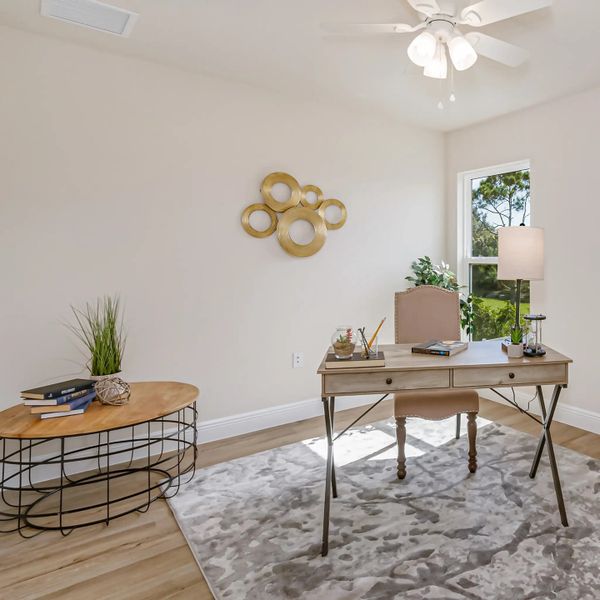 Furnished interior in a model home at Hidden Woods in Melbourne (Image 27).